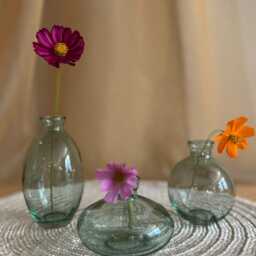 Vintage-Inspired Green Glass Bud Vases - Sold Individually Or As A Set - thumbnail 3