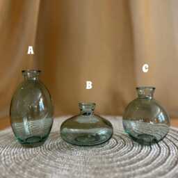 Vintage-Inspired Green Glass Bud Vases - Sold Individually Or As A Set - thumbnail 2