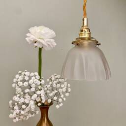 Vintage Tulip Lamp in Frosted Glass - thumbnail 2