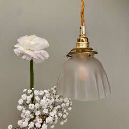 Vintage Tulip Lamp in Frosted Glass - thumbnail 3