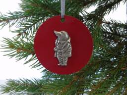 Mole Christmas Decoration - Wind in The Willows Hanging Wooden Ornament Woodland Rustic - thumbnail 1