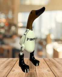 Fulham Fc - Hand-Painted Wooden Duck - 2025-2026 Design Approx. 25cm - thumbnail 1