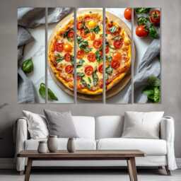 Pizza Canvas Print, Bar Decor, Photo, Poster, Restaurant Wall Art, Pizzeria Kitchen Decor - thumbnail 4