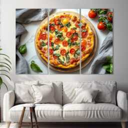 Pizza Canvas Print, Bar Decor, Photo, Poster, Restaurant Wall Art, Pizzeria Kitchen Decor - thumbnail 2