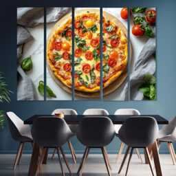 Pizza Canvas Print, Bar Decor, Photo, Poster, Restaurant Wall Art, Pizzeria Kitchen Decor - thumbnail 3