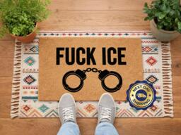Anti-Trump Abolish Ice Political Protest Doormat - Activist Decor Custom Entry Rug - thumbnail 1