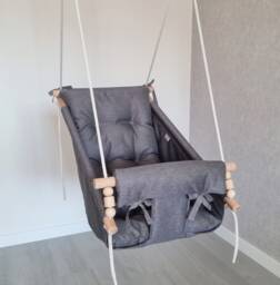 Indoor Swing. Hanging Chair. Sensory Kids Room Decor. Hammock Toys. Swing Montessori Furniture - thumbnail 1