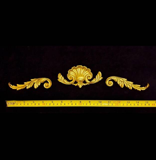 Gilt Or White French Style Decorative Wall Furniture Moulding Onlay Plaque Pediment Frame Plastic Decoration - image 1
