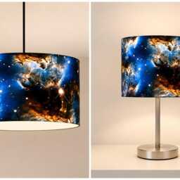 New Handmade Kids/Childrens Room Blue Sky Deep Galaxy Space Clouds Bright Stars in Night Lamp Shade Pendant Suitable All - thumbnail 2