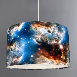 New Handmade Kids/Childrens Room Blue Sky Deep Galaxy Space Clouds Bright Stars in Night Lamp Shade Pendant Suitable All - thumbnail 3