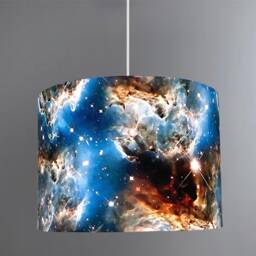 New Handmade Kids/Childrens Room Blue Sky Deep Galaxy Space Clouds Bright Stars in Night Lamp Shade Pendant Suitable All - thumbnail 4