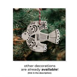 Handmade Ceramic Bird Ornament Painted Stoneware Christmas Tree Decoration - thumbnail 4