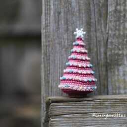 Crocheted Christmas Tree Miniature Home Decor, Winter Holiday Gift, Ornament - thumbnail 3