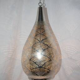 Handmade Moroccan Brass Pendant Light With Fish Pattern, Hanging Lamp, Gold Lampshade, Home Decor Lighting & Ceiling - thumbnail 2