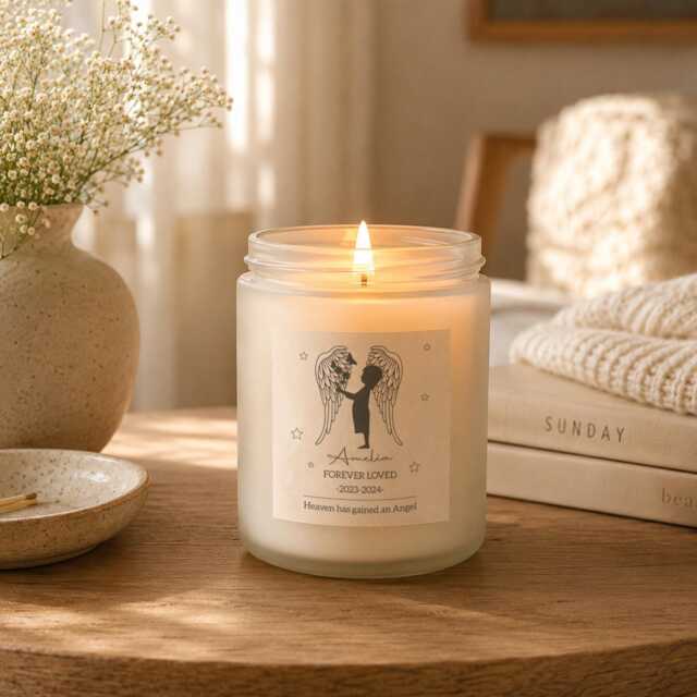Personalised Miscarriage Memorial Candle, Baby Loss Sympathy Gift - image 1