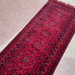 18 Ft Afghan Runner. X 2.9 Ft, Top Quality Stunning, Handmade Turkoman Runner, Hall Way Bukhara Bokhara - thumbnail 2