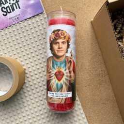 Saint Evan Peters Prayer Candle Scented Vegan Soy Wax, Handmade - thumbnail 3
