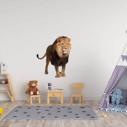 Lion Wall Decal , Jungle Nursery Wildlife Art Sticker Safari Decor Stickers Thevinylcreations - thumbnail 3