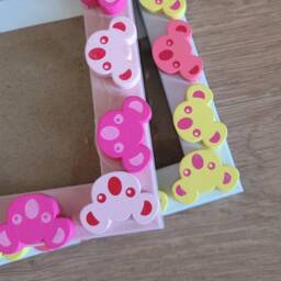 Colourful Wooden Koala Bear Button Photo Frame 4 X 6 Inches - thumbnail 1