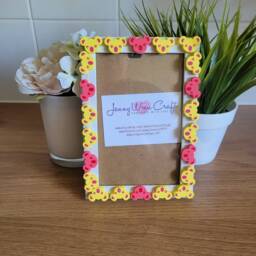 Colourful Wooden Koala Bear Button Photo Frame 4 X 6 Inches - thumbnail 2