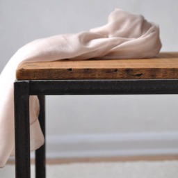 Reclaimed Wood & Steel Shoe Rack/Bench - thumbnail 4