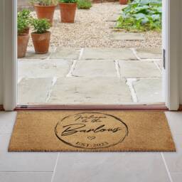 Personalized Coir Doormat - Custom Welcome Rug, Family Name - thumbnail 3