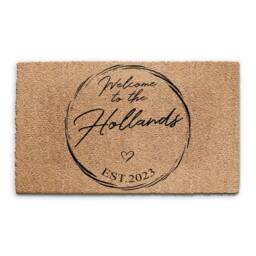 Personalized Coir Doormat - Custom Welcome Rug, Family Name - thumbnail 2