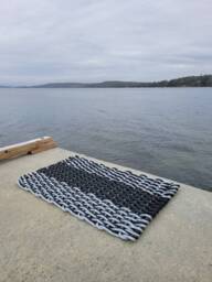 Large Rope Mat Made With Lobster Rope, Double Weave