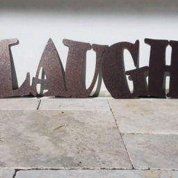 Metal Love Sign - Letters Wall Art Live Laugh Outdoor Decor Home Word Quote Set - thumbnail 4