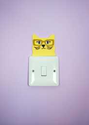 Funky Feline Light Switch Topper - Butter Yellow