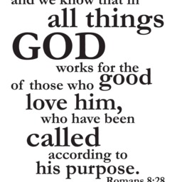 "Vinyl Wall Art Decal - Romans 828 ""And We Know That in All Things God Works For The Good Of Those Who Love Him..." - thumbnail 2