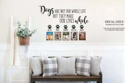 Custom Pet Name Wall Decal, Personalized Memorial Sticker, Dog Cat Quote Vinyl - thumbnail 1