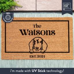 Dachshund Dog Door Mat - Wiener Doormat- Custom Pet Breed Sausage Rug Personalized Animal Doormat Cute Family Lover Gift - thumbnail 1