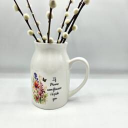 Personalised Floral Ceramic Vase Jug If ... Were Flowers - Mum Nanna Grandma Mother's Day Gift Birthday - thumbnail 1