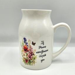 Personalised Floral Ceramic Vase Jug If ... Were Flowers - Mum Nanna Grandma Mother's Day Gift Birthday - thumbnail 3