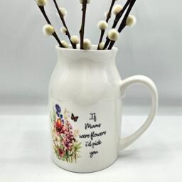 Personalised Floral Ceramic Vase Jug If ... Were Flowers - Mum Nanna Grandma Mother's Day Gift Birthday - thumbnail 2