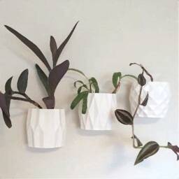 Set Of 3 Wall Planters, Mounted Plant Pot For Indoor Vertical Garden - thumbnail 2