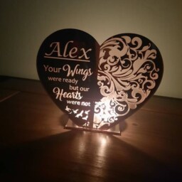 Personalized Memorial Heart Tea Light - Sentimental Poem, Home Decoration - thumbnail 2