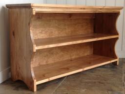 Hall Shoe Bench & Rack With Storage Shelves in Antique Pine