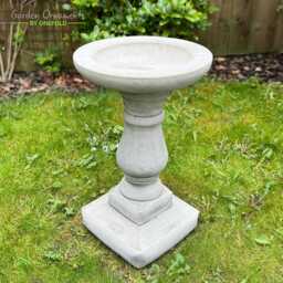 Hand Cast Stone Bubble Bird Bath Feeder - Best Quality Highly Detailed Garden Ornament Decor Water Feature - thumbnail 1