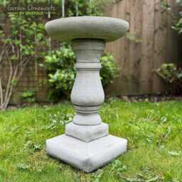 Hand Cast Stone Bubble Bird Bath Feeder - Best Quality Highly Detailed Garden Ornament Decor Water Feature - thumbnail 4