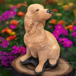 Unique Cocker Spaniel Statue Concrete Dog Figurine Stone Animal Sculpture Garden Ornament Handmade Dog Lover Gift
