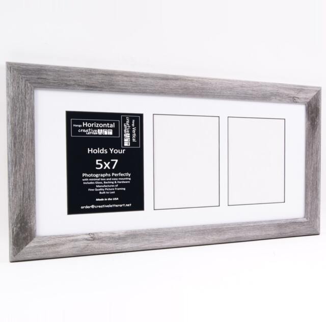 5x7 Multiple 3 4 5 6 7 8 9 10 Opening Driftwood Picture Frame With Matting, Multi Photo Collage - image 1