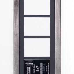 5x7 Multiple 3 4 5 6 7 8 9 10 Opening Driftwood Picture Frame With Matting, Multi Photo Collage - thumbnail 2