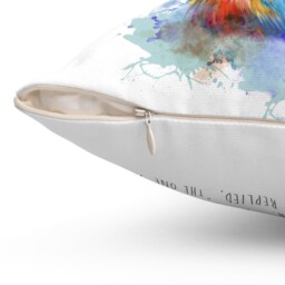 Wolf Pillow, Cherokee Indian Story, Quote Artwork, Spun Polyester Square Pillow - thumbnail 2