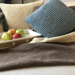 Handknit Shetland Wool Pillow Cover Chunky Nordic Cushion - thumbnail 4