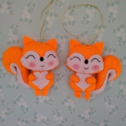 Felt Christmas Ornament, Woodland Animals, Felt Ornaments, Tree Ornament, Gift, Decorations - thumbnail 3