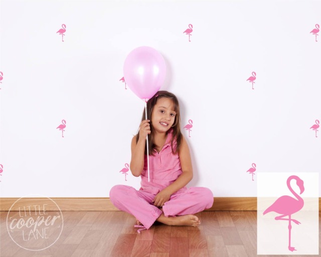 Flamingos - Vinyl Wall Decals 9cm - 3.5 Inch Fun Modern Animal Pink Bird Stickers Baby Boys Girl Kids Teens Nursery Room D??cor - image 1