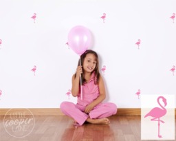 Flamingos - Vinyl Wall Decals 9cm - 3.5 Inch Fun Modern Animal Pink Bird Stickers Baby Boys Girl Kids Teens Nursery Room D??cor - thumbnail 1