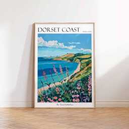 Dorset Coast Travel Poster England Seaside Art Print - thumbnail 3